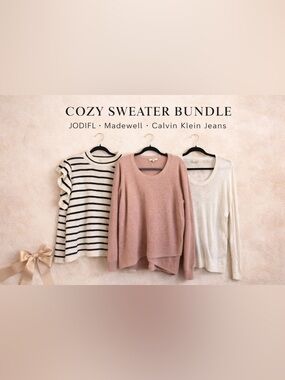Cozy Sweater Bundle JODIFL Madewell Calvin Klein Neutral Chic Capsule Set